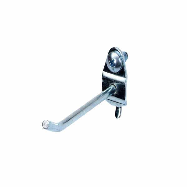Triton Products 2-1/2 in. Single Rod 30 Degree Bend 3/16 in. Dia Zinc Plated Steel Pegboard Hook (4-Pack)