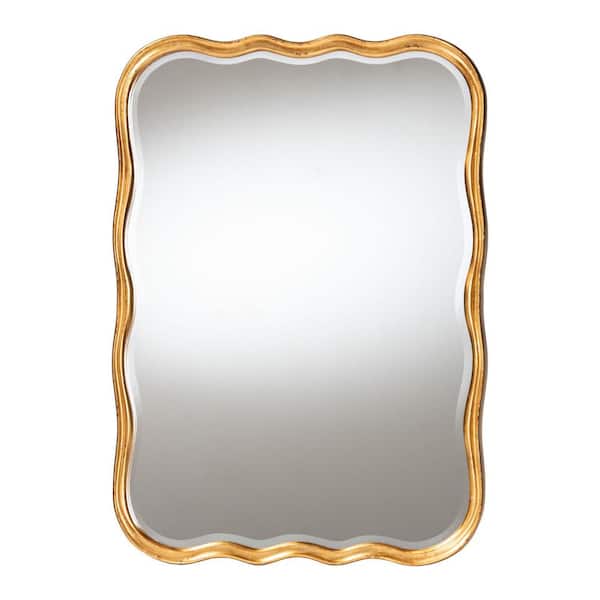 Baxton Studio Fredrika Antique Goldleaf 31.3 in. W x 22 in. H Mirror