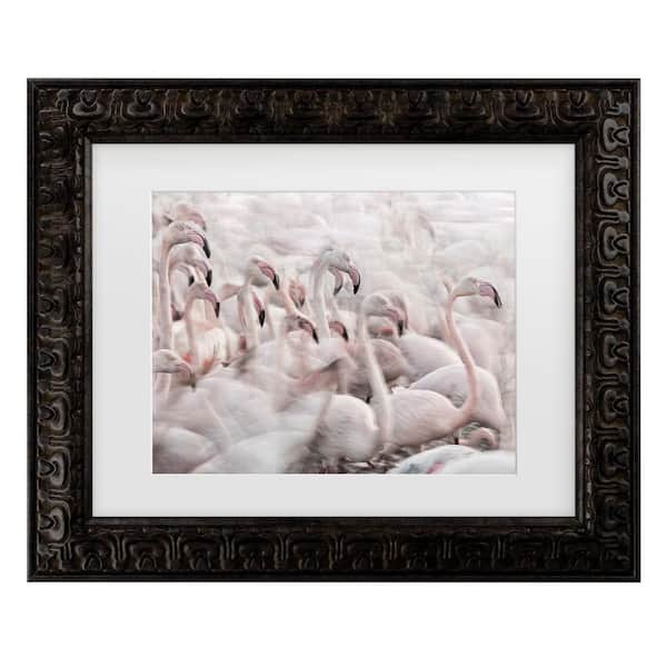Trademark Fine Art Martine Benezech in the Pink Transhumance Matted Framed Photography Wall Art 19.5 in. x 23.5 in.