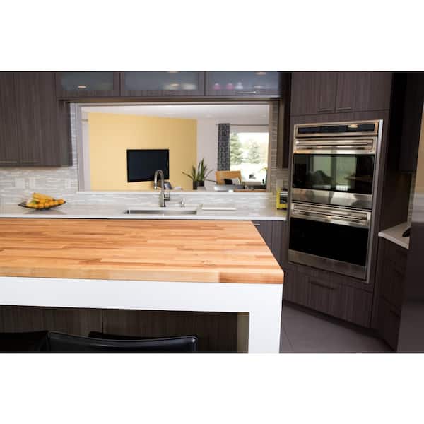 Butcher Block Countertop 6 ft In-Stock Unfinished Birch Antimicrobial 