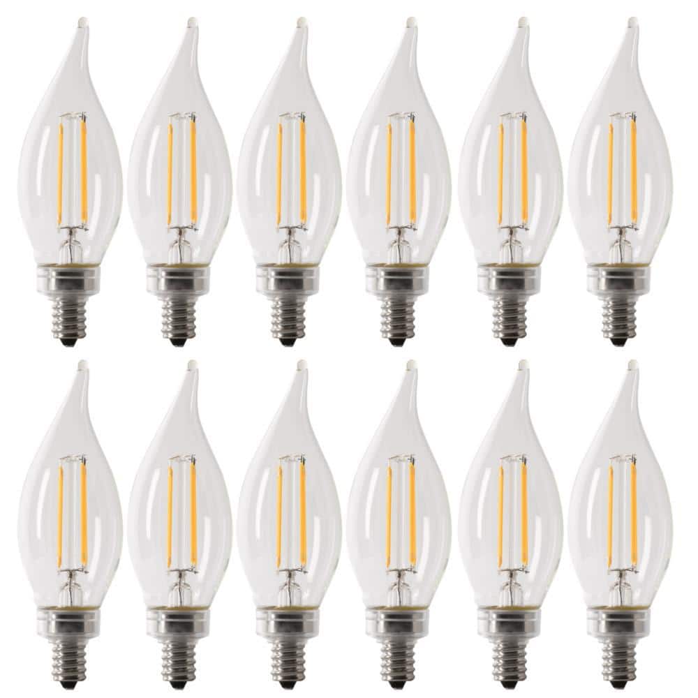 100-Watt Equivalent BA10 E12 Candelabra Dimmable Filament CEC Clear Chandelier LED Light Bulb, Daylight 5000K (12-Pack) price history on PriceWatchPro