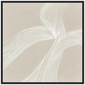 "On the Same Wavelength II" by Isabelle Z 1-Piece Floater Frame Canvas Transfer Abstract Art Print 22 in. x 22 in.