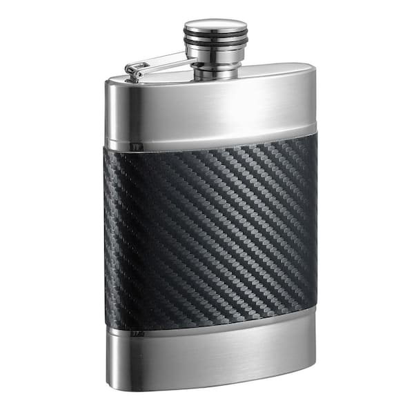 Visol Wickeln Carbon Fiber Patterned Leatherette Liquor Flask