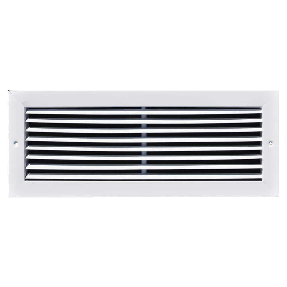 Everbilt 18 in. x 6 in. White Fixed Bar Return Air Grille H270 18X06 ...