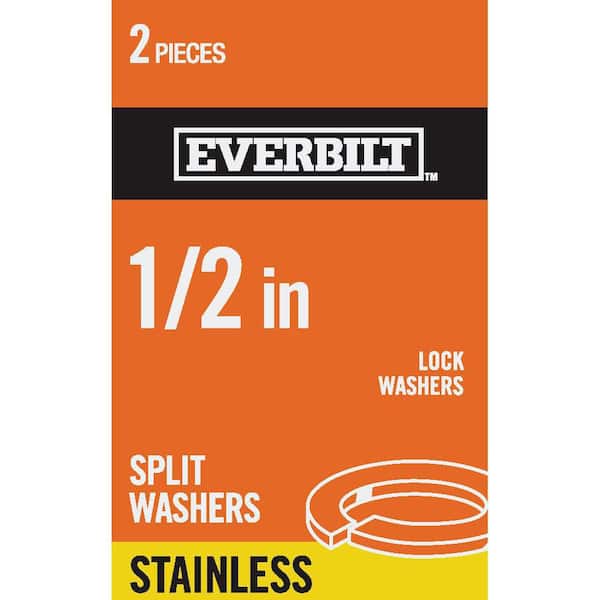 Everbilt 1/2 in. Stainless Steel Lock Washer (2-Pack)