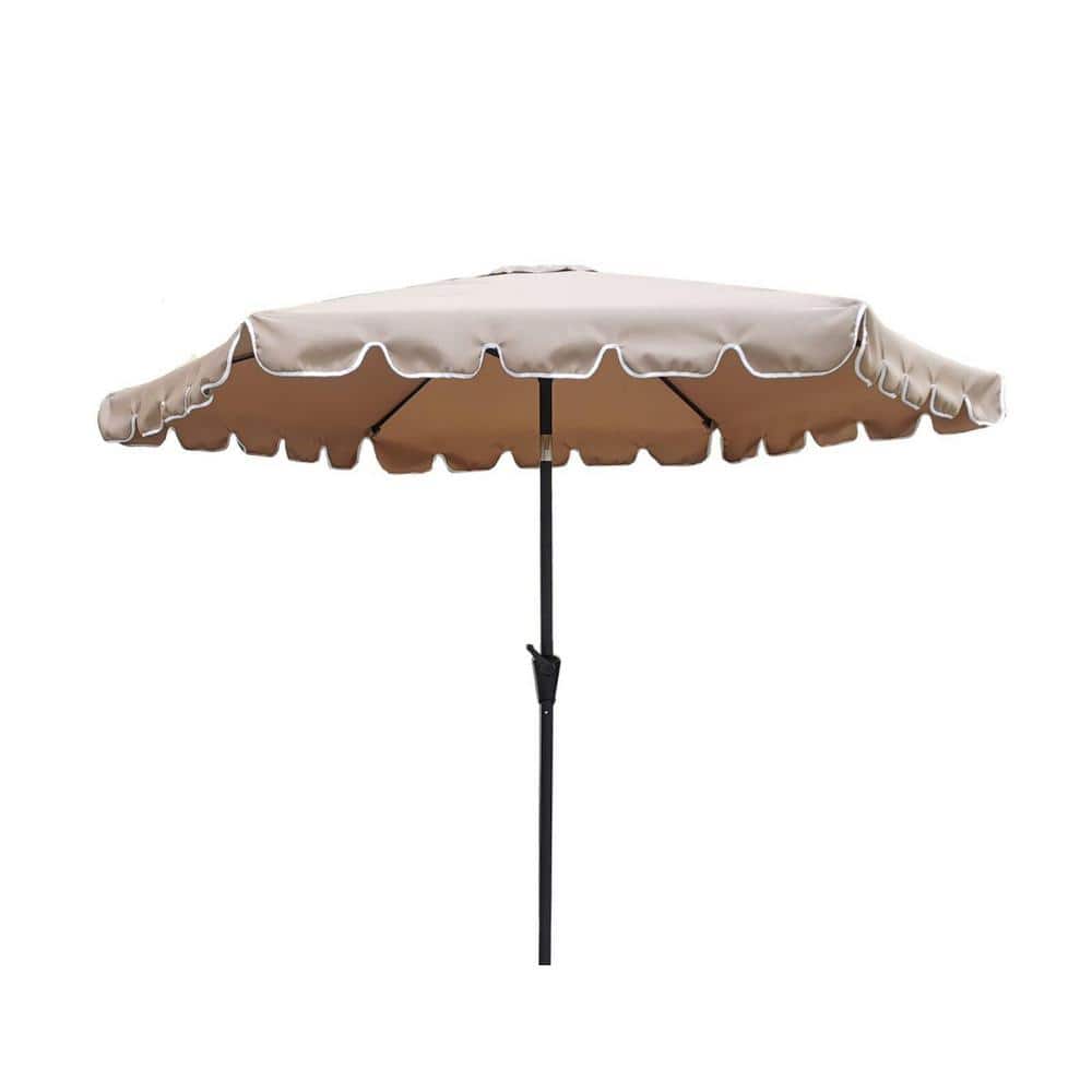 9 ft. Aluminum Market Patio Umbrella in Taupe