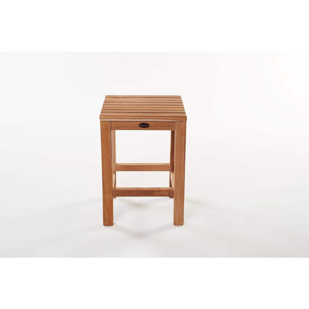 Sun 12" Teak Wood Shower Bench for Spa