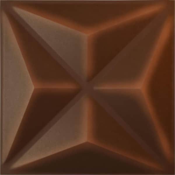 11-7/8"W x 11-7/8"H Kent EnduraWall Decorative 3D Wall Panel, Aged Metallic Rust (Covers 0.98 Sq.Ft.)