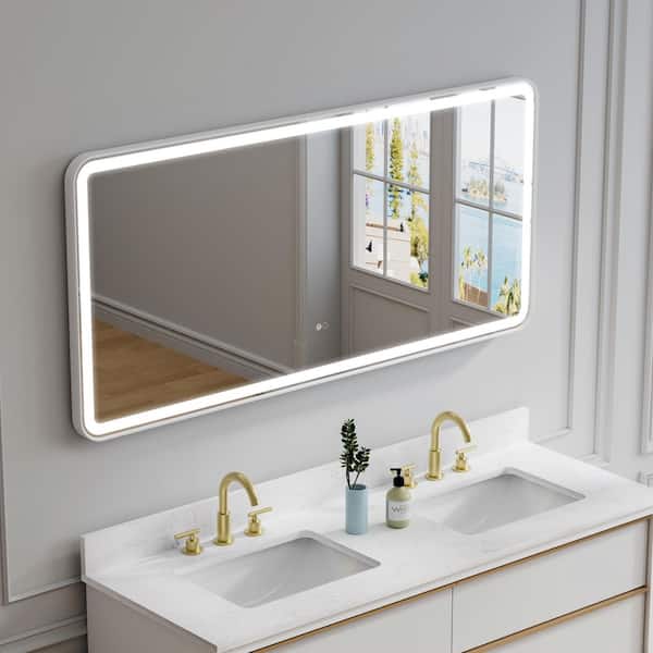 FORCLOVER 60 in. W x 28 in. H Rectangular R-Shaped Corners