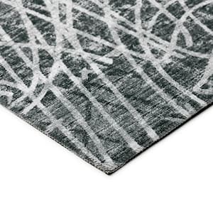 Rylee Grey 9 ft. x 12 ft. Geometric Indoor/Outdoor Area Rug