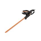 24 in. - 4.5 Amp in Electric Corded Hedge Trimmer with Inline Motor and Rotating Handle