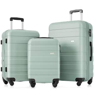 Merax Light Green Lightweight Durable 3 Bags 3-Piece ABS Hardshell