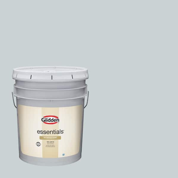 Glidden Essentials 5 gal. PPG1037-2 Sky Splash PPG Flat Exterior Paint