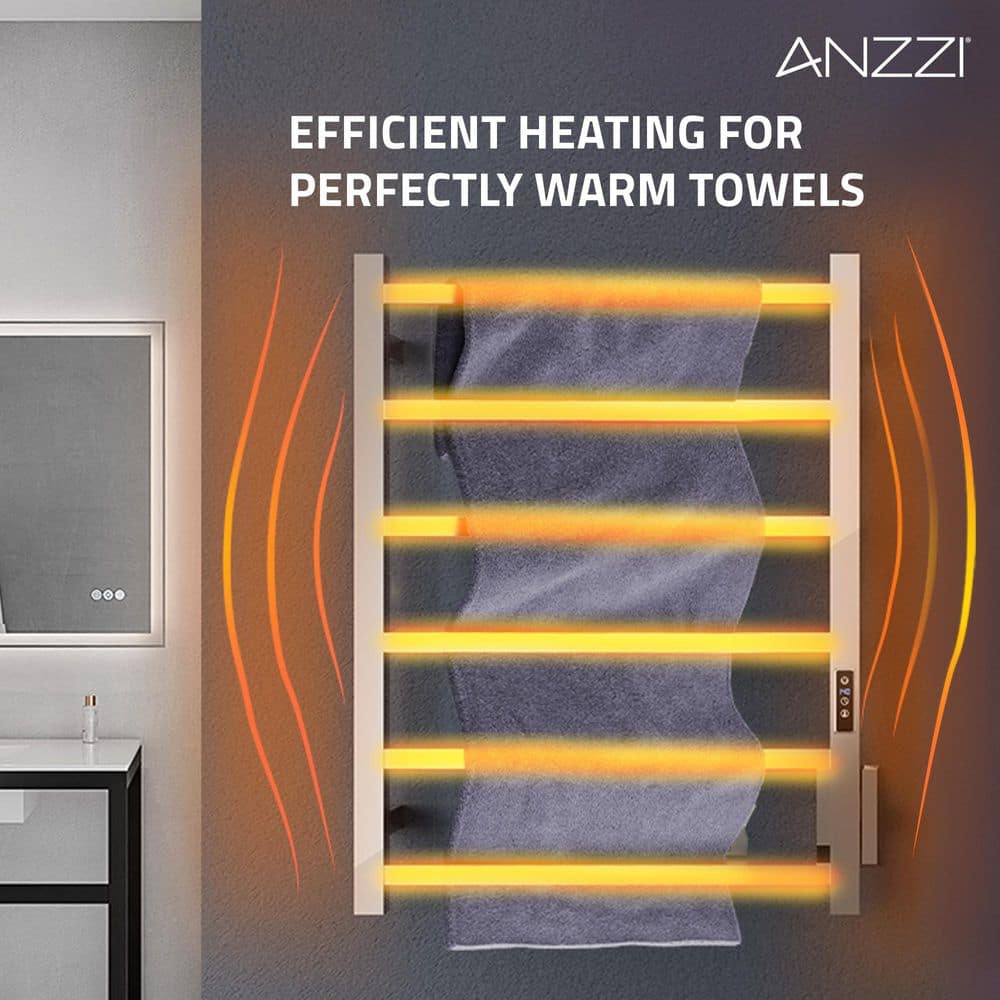 Charles Series Brushed Nickel Wall Mounted Electric Towel Warmer