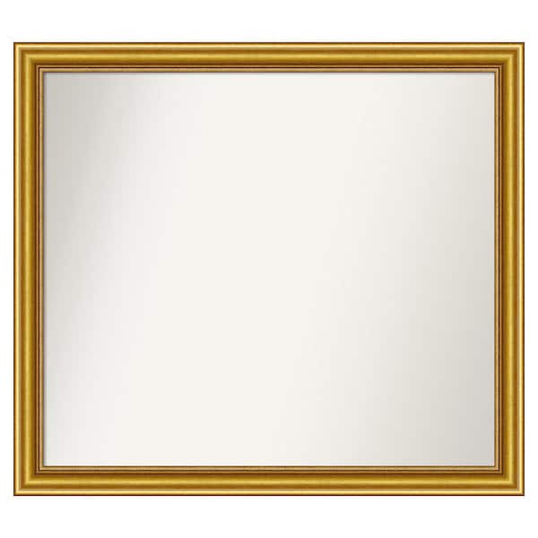 Amanti Art Townhouse Gold 35.75 in. x 31.75 in. Custom Non-Beveled Wood Framed Batthroom Vanity Wall Mirror