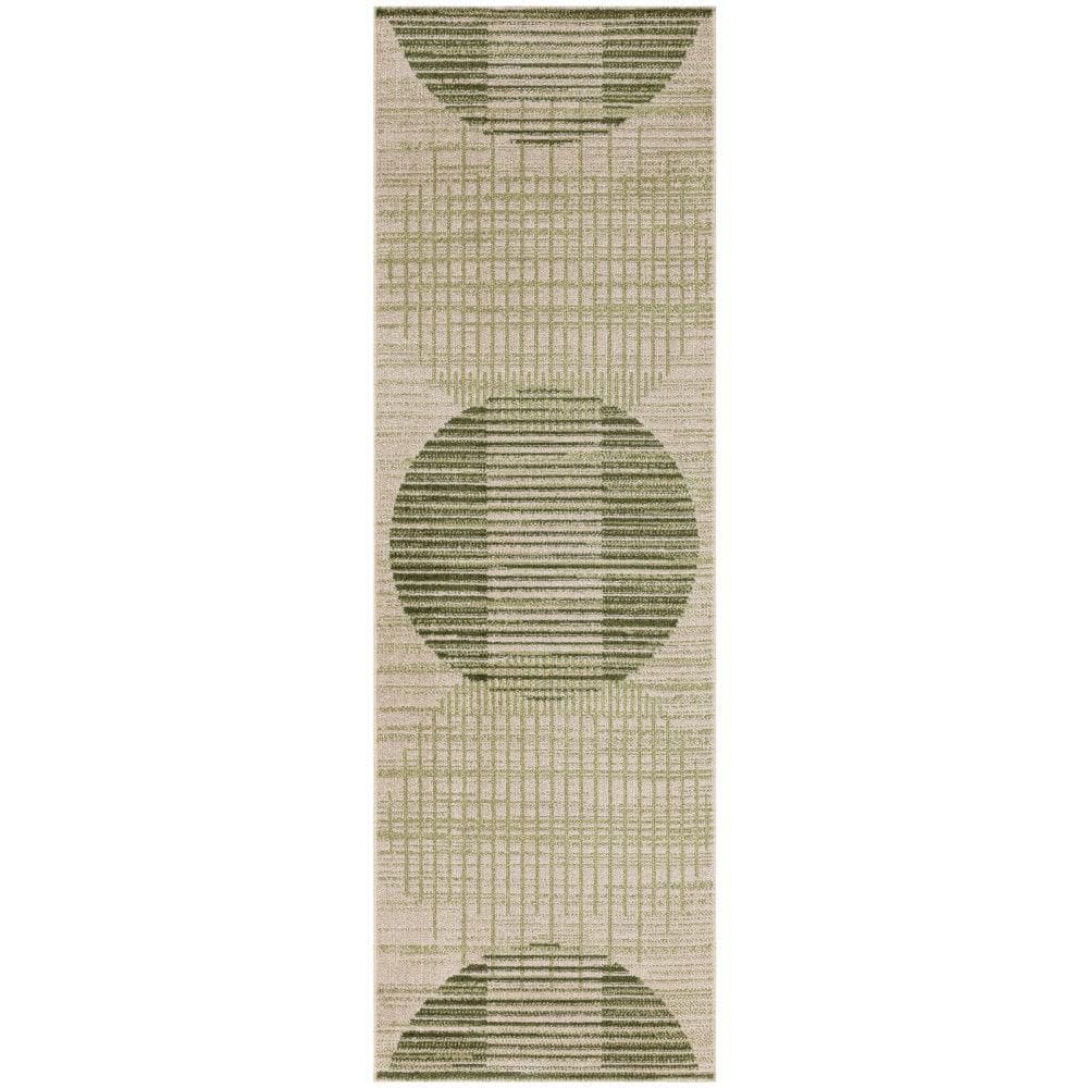 Astra Machine Washable Ivory Olive 2 ft. x 6 ft. Graphic Contemporary Runner Area Rug price history on PriceWatchPro