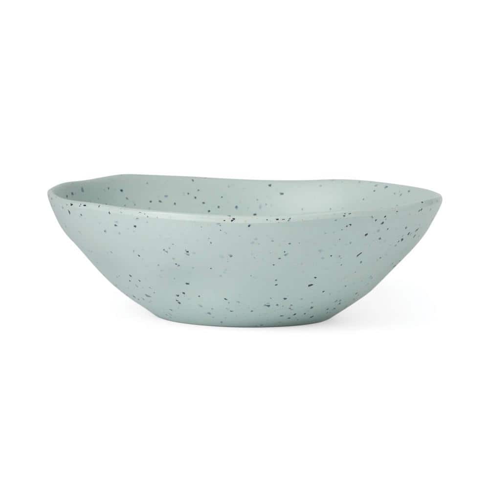 Mint and White Speckled Melamine 12-Piece Dinnerware Set