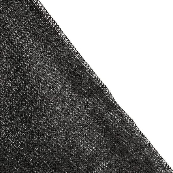 Shatex 90% Sunblock Shade Cloth 8 ft. x 8 ft. Cover with Clips for Plants Pergola Porch, Black