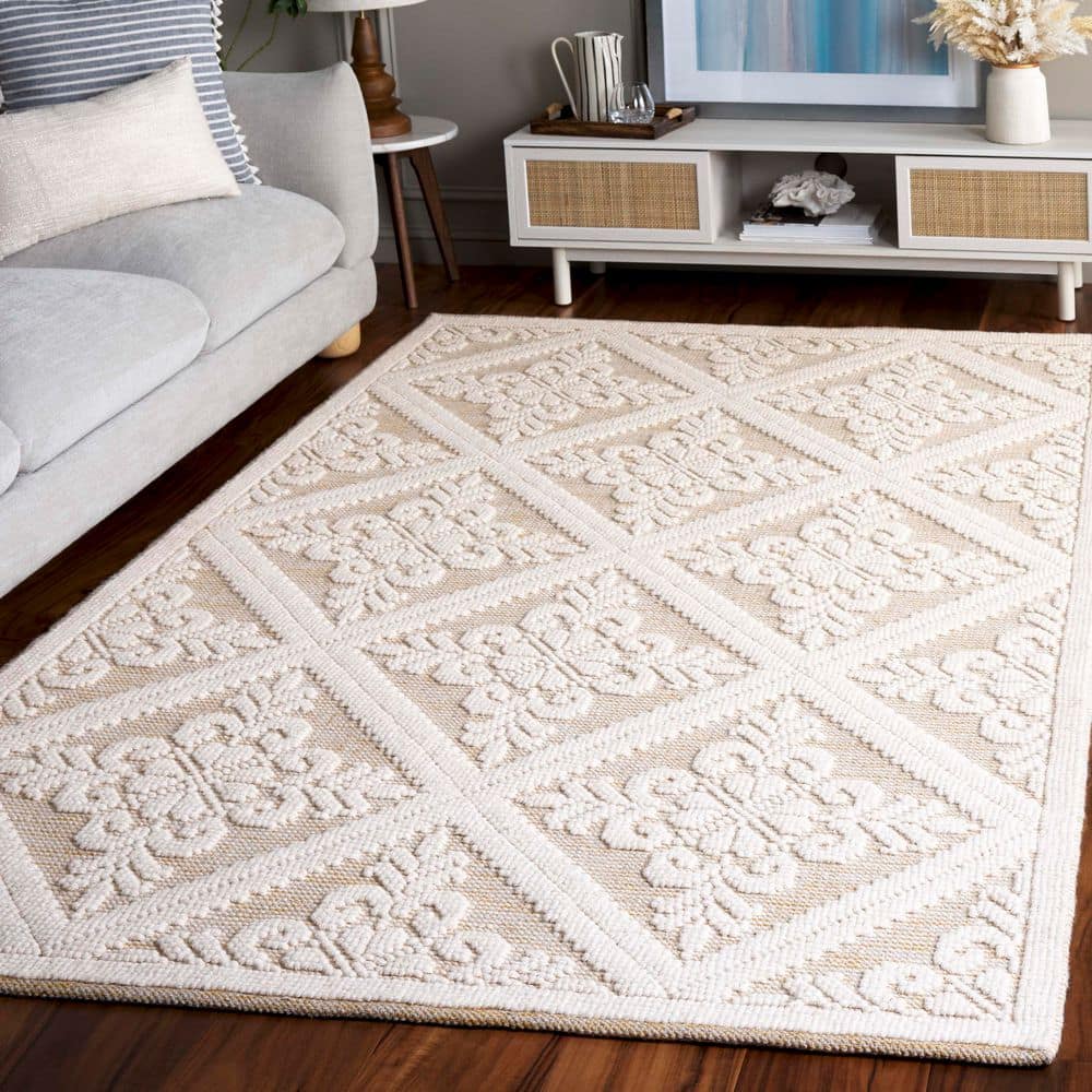 Vermont 4 ft. x 6 ft. Ivory/Gold Diamond Ornate Area Rug price history on PriceWatchPro