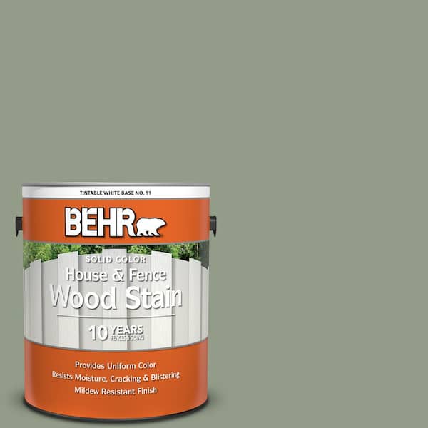 BEHR 1 gal. #430F-4 False Cypress Solid Color House and Fence Exterior Wood Stain