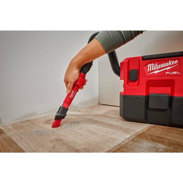 Milwaukee - AIR-TIP 1-1/4 in. - 2-1/2 in. 2-IN-1 Utility Brush Power Tool Attachment for Wet/Dry Shop Vacuum (1-Piece)