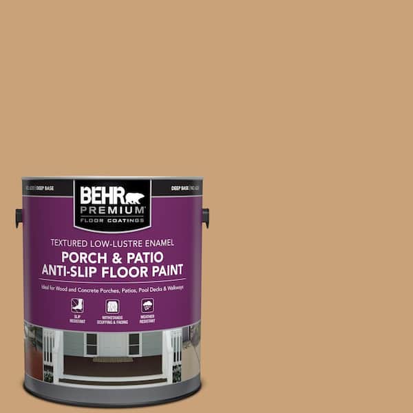 BEHR PREMIUM 1 gal. #BXC-70 Fresh Sawdust Textured Low-Lustre Enamel Interior/Exterior Porch and Patio Anti-Slip Floor Paint