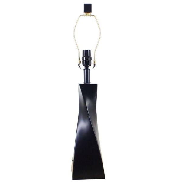 Hampton Bay Mix & Match 25.5 in. Black Twist Table Lamp - Title 20