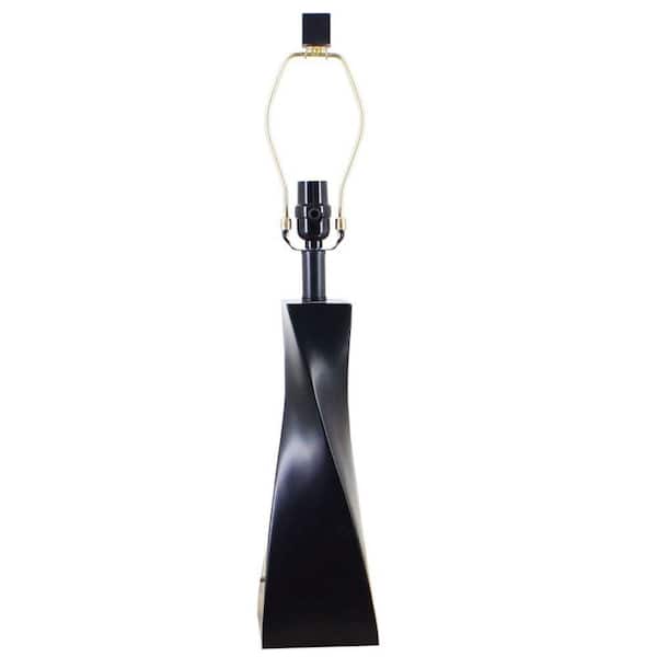Hampton Bay Mix & Match Black Twist Table Lamp