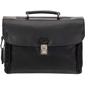 Buffalo Black Double Compartment Briefcase for 15.6 in. Laptop/Tablet