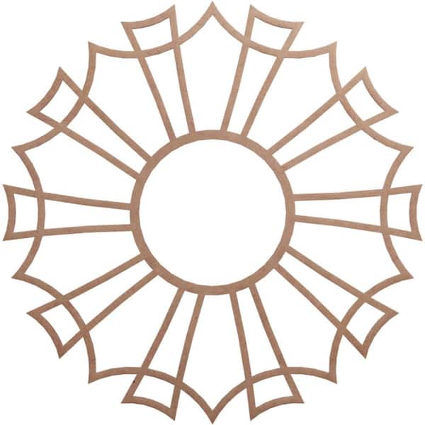 Ekena Millwork 0.375 in. x 40 in. x 40 in. Wood Medallion Moulding