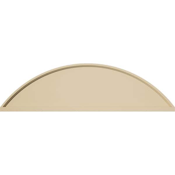 Ekena Millwork 40-in. W x 11-in. H x 2-in. P Segment Arch Smooth Signature Urethane Pediment, Primed Tan
