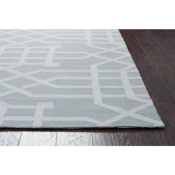 Rizzy Home Azzura Hill Gray Geometric 9 ft. x 12 ft. Indoor/Outdoor Area Rug