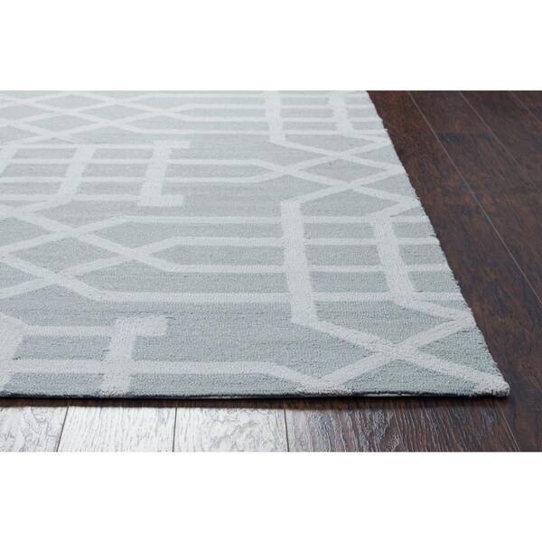 Rizzy Home Azzura Hill Gray Geometric 8 ft. x 10 ft. Indoor/Outdoor Area Rug