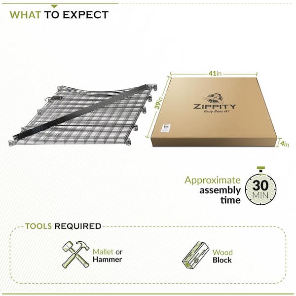 Zippity Outdoor Products 3 ft. W x 3.25 ft. H Black Metal