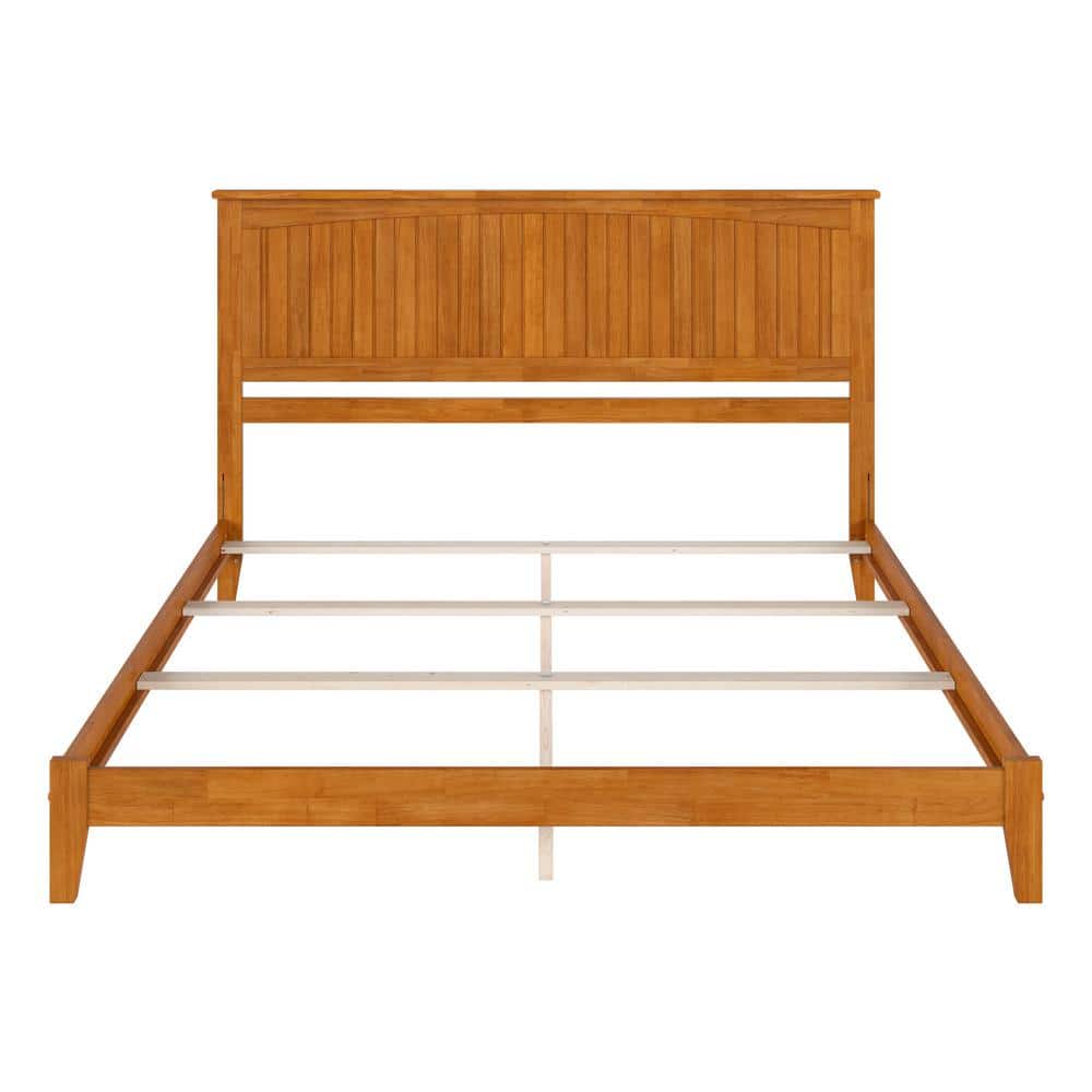 Nantucket Light Toffee King Upholstered Wood Bed with Headboard
