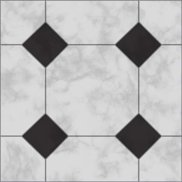 24 in. X 120 in. 4 MIL Gray Peel & Stick Vinyl Sheet Flooring, Cut to Length Flooring Roll, Water Resistant Flooring