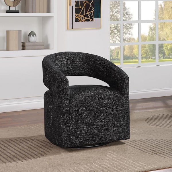 OSP Home Furnishings Devin Midnight Fabric Swivel Chair