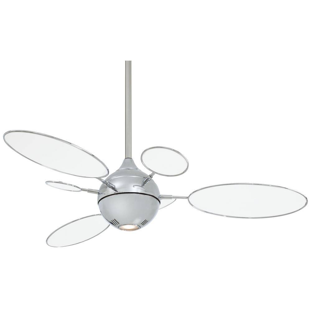 Minka Aire Cirque 54 In Led Indoor Polished Nickel Ceiling Fan With Light And Wall Control F596l Pn Tl The Home Depot