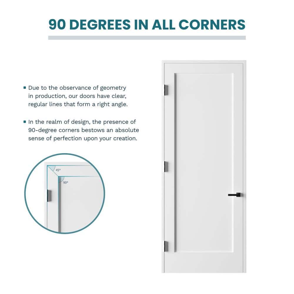 60 in. x 80 in. Solid Core White Primed Double Prehung French Door with Black Hinges