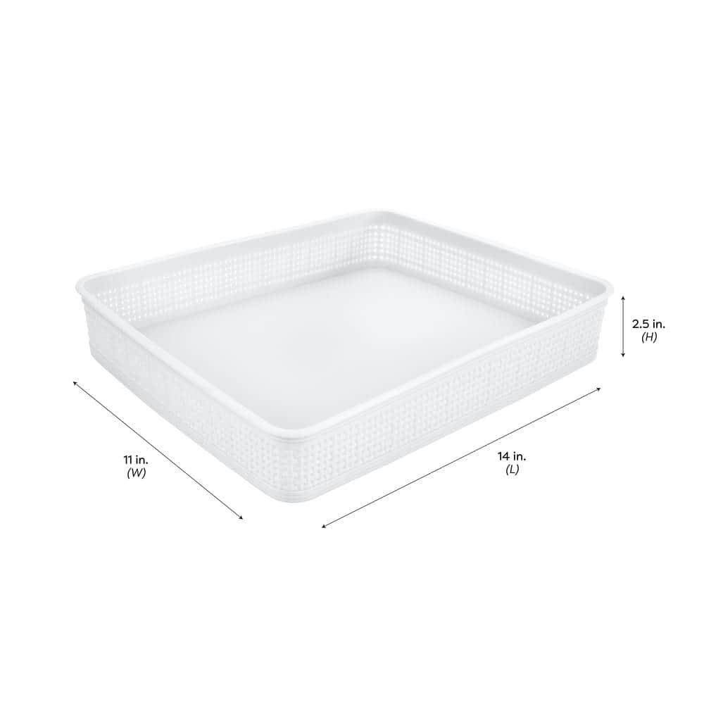White Plastic Multipurpose Drawer Organizer Set, 10-Pack