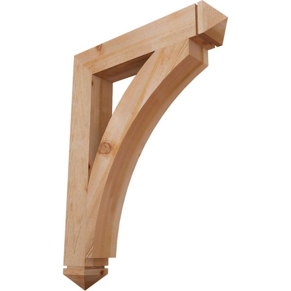 Ekena Millwork 6 in. x 48 in. x 36 in. Western Red Cedar Thorton Arts and Crafts Rough Sawn