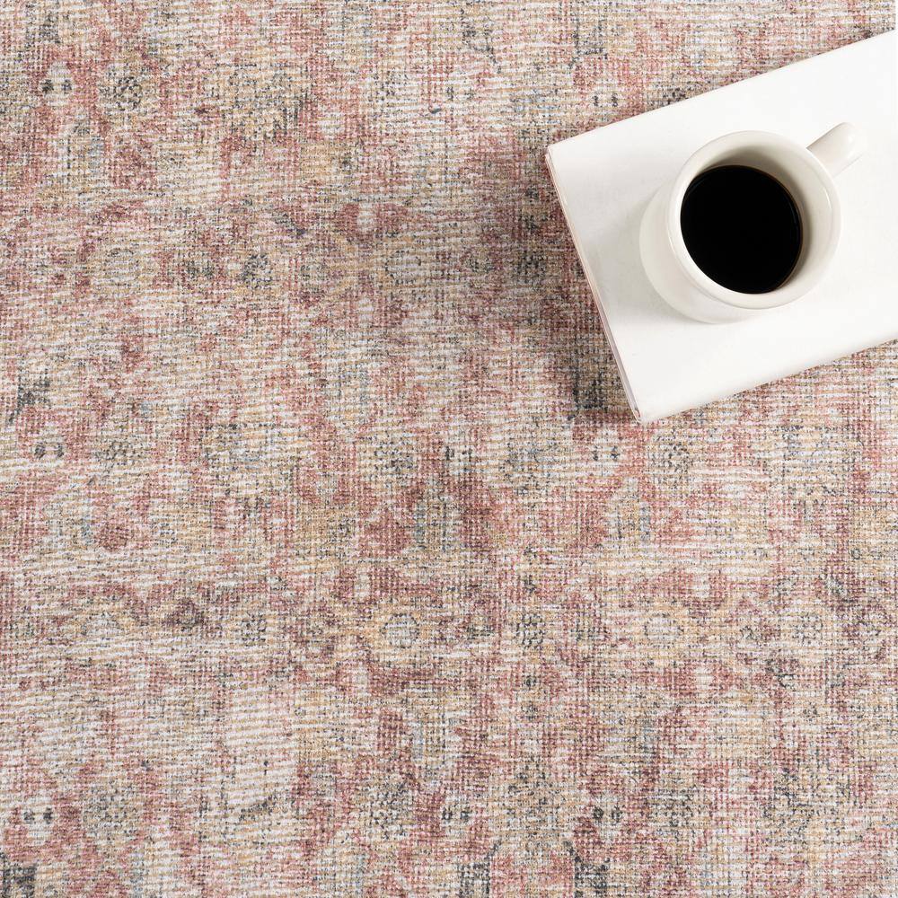 Hillstone Red and Beige Rectangular Synthetic Area Rug