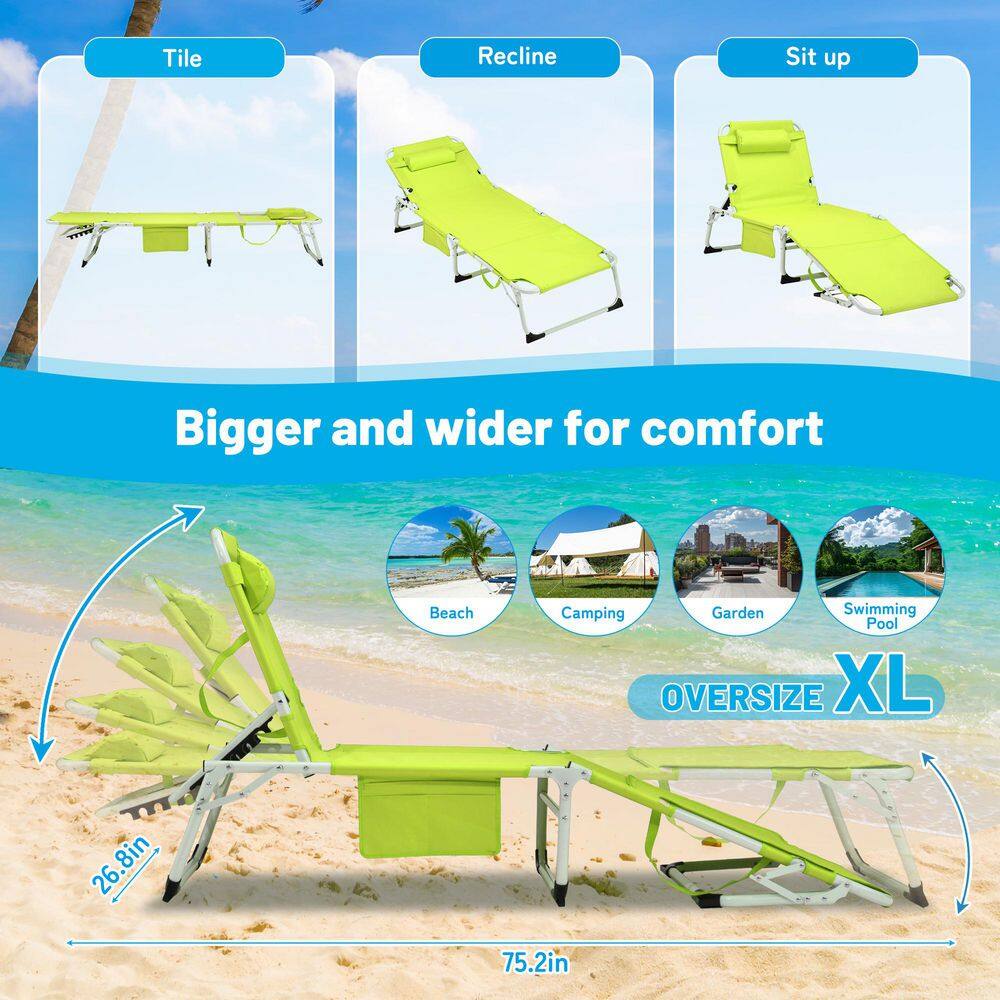 Infographic showing chair positions and size dimensions.