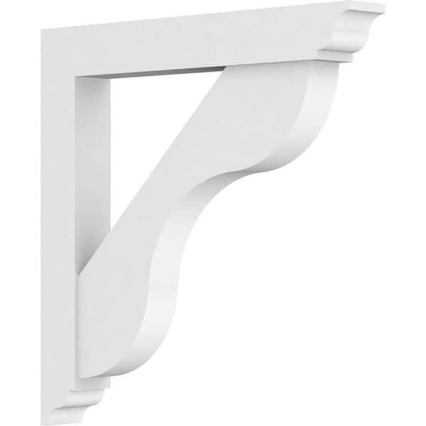 Ekena Millwork Standard Carmel 3 in. W x 24 in. H x 24 in. D Signature Urethane Polyurethane Bracket With Traditional Ends