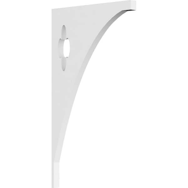 Ekena Millwork 5/8 in. W x 14 in. H x 8 in. D PVC Turner Bracket