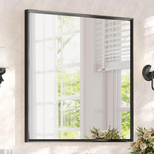 LuxHomez 30 in. W x 40. 2 in. H Rectangular Aluminum Frame Square