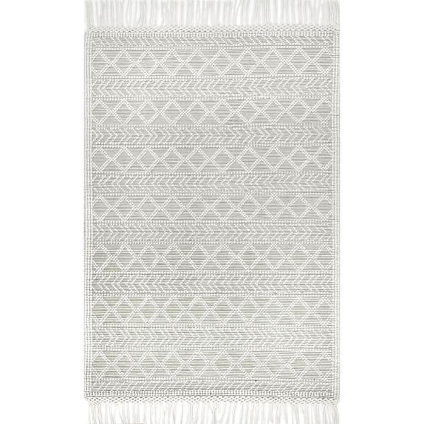 Tabatha Tassel Cream 4 ft. x 6 ft. Area Rug
