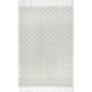 Tabatha Tassel Cream 9 ft. x 12 ft. Area Rug