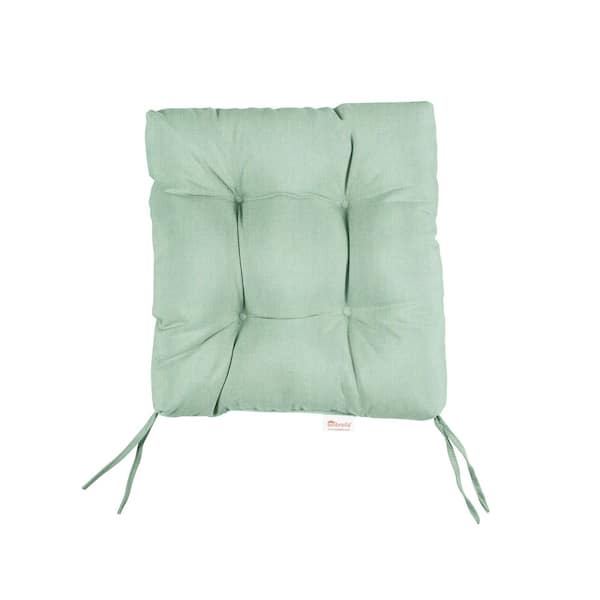 SORRA HOME Sunbrella Canvas Spa Tufted Chair Cushion Square Back 19 x 19 x 3