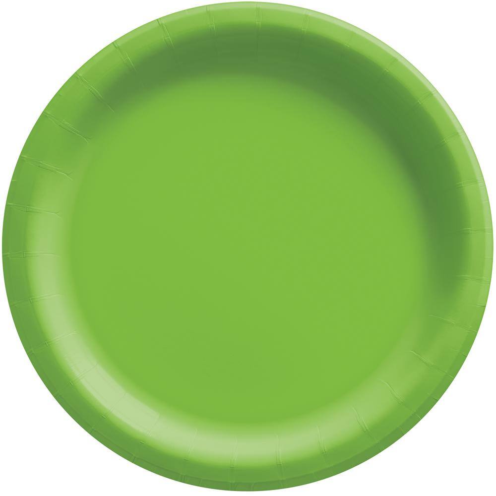 UPC 192937215333 product image for Amscan 6.75 in. x 6.75 in Kiwi Green Round Paper Plates (200-Count) | upcitemdb.com